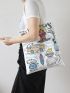 Graffiti Print Shopper Bag