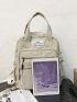 Letter Patch Large Capacity Backpack