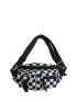 Colorblock Plaid Multi-compartment Fanny Pack