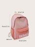 Letter Graphic Knot Decor backpack