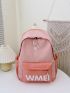 Letter Graphic Knot Decor backpack