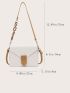Minimalist Chain Flap Square Bag
