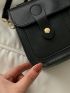 Minimalist Snap Button Flap Square Bag