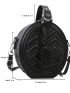 Chevron Circle Bag With Top Handle