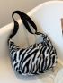 Zebra Striped Pattern Crossbody Bag