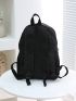 Letter Graphic Mesh Panel Functional Backpack