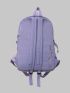 Letter Graphic Knot Decor Large Capacity Backpack