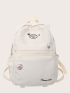 Letter Graphic Large Capacity Backpack