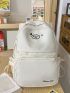 Letter Graphic Large Capacity Backpack