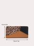 Leopard Pattern Detail Long Wallet