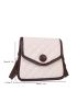 Mini Contrast Binding Quilted Flap Square Bag