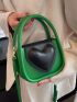 Colorblock Heart Decor Satchel Bag