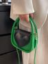 Colorblock Heart Decor Satchel Bag