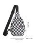 Checkered Graphic Sling Bag