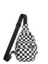 Checkered Graphic Sling Bag