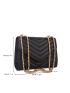 Mini Quilted Pattern Chain Flap Square Bag