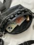 Mini Crocodile Embossed Chain Decor Waist Bag