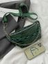 Mini Crocodile Embossed Chain Decor Waist Bag