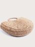 Minimalist Top Handle Straw Bag