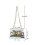 Crocodile Embossed Chain Decor Flap Square Bag