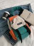 Colorblock Letter Patch Sling Bag