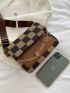 Mini Colorblock Plaid Flap Square Bag