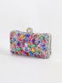 Mini Gemstone Decor Chain Box Bag