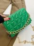 Mini Minimalist Quilted Chain Flap Square Bag