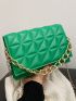 Mini Minimalist Quilted Chain Flap Square Bag