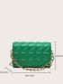 Mini Minimalist Quilted Chain Flap Square Bag