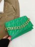 Mini Minimalist Quilted Chain Flap Square Bag