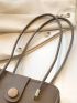 Minimalist Metal Decor Shoulder Tote Bag