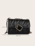 Mini Minimalist Quilted Chain Flap Square Bag