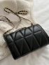 Mini Minimalist Quilted Chain Flap Square Bag