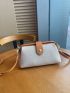 Snap Button Crossbody Square Bag