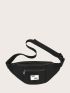 Colorblock Letter Patch Decor Fanny Pack