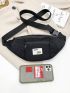 Colorblock Letter Patch Decor Fanny Pack