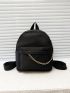 Minimalist Chain Decor Classic Backpack