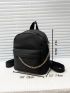 Minimalist Chain Decor Classic Backpack