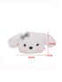 Cartoon Design Bow Decor Fluffy Chain Crossbody Bag