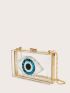 Mini Eye Decor Chain Clutch Bag