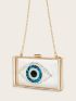 Mini Eye Decor Chain Clutch Bag