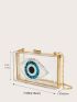 Mini Eye Decor Chain Clutch Bag