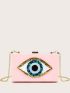 Mini Eye Decor Chain Clutch Bag