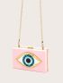 Mini Eye Decor Chain Clutch Bag