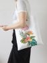 Flamingo & Tropical Graphic Shopper Bag