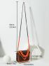 Mini Coconut Shell & Bead Decor Flap Square Bag