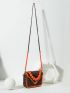 Mini Coconut Shell & Bead Decor Flap Square Bag