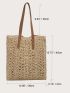 Minimalist Hollow Out Straw Bag