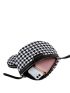 Houndstooth Graphic Saddle Bag With Coin Purse